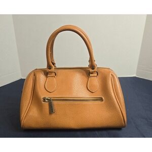 BBNY Bag Bazaar Faux Leather Satchel Handbag Tan
